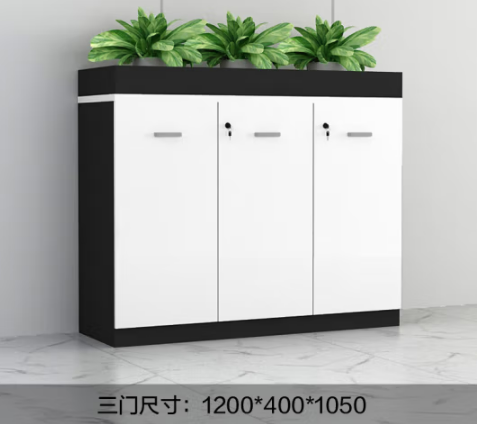 办公室花槽柜子展示柜隔断柜办公柜文件柜矮柜储物柜资料柜矮柜子 1200*400*1050高3门
